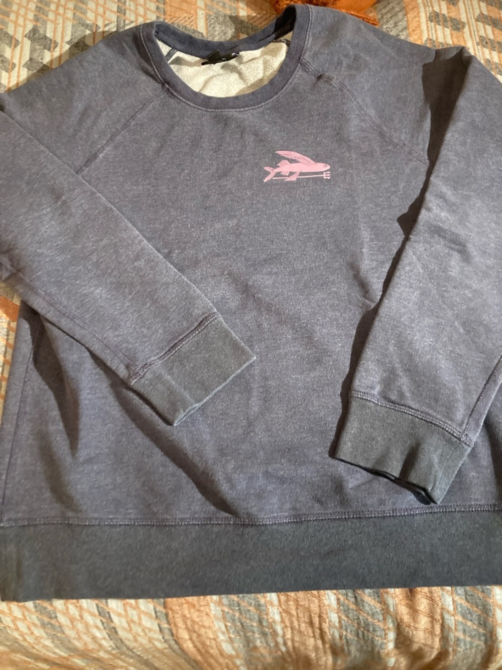 Patagonia Bluish-grey Sweatshirt with fish Logo